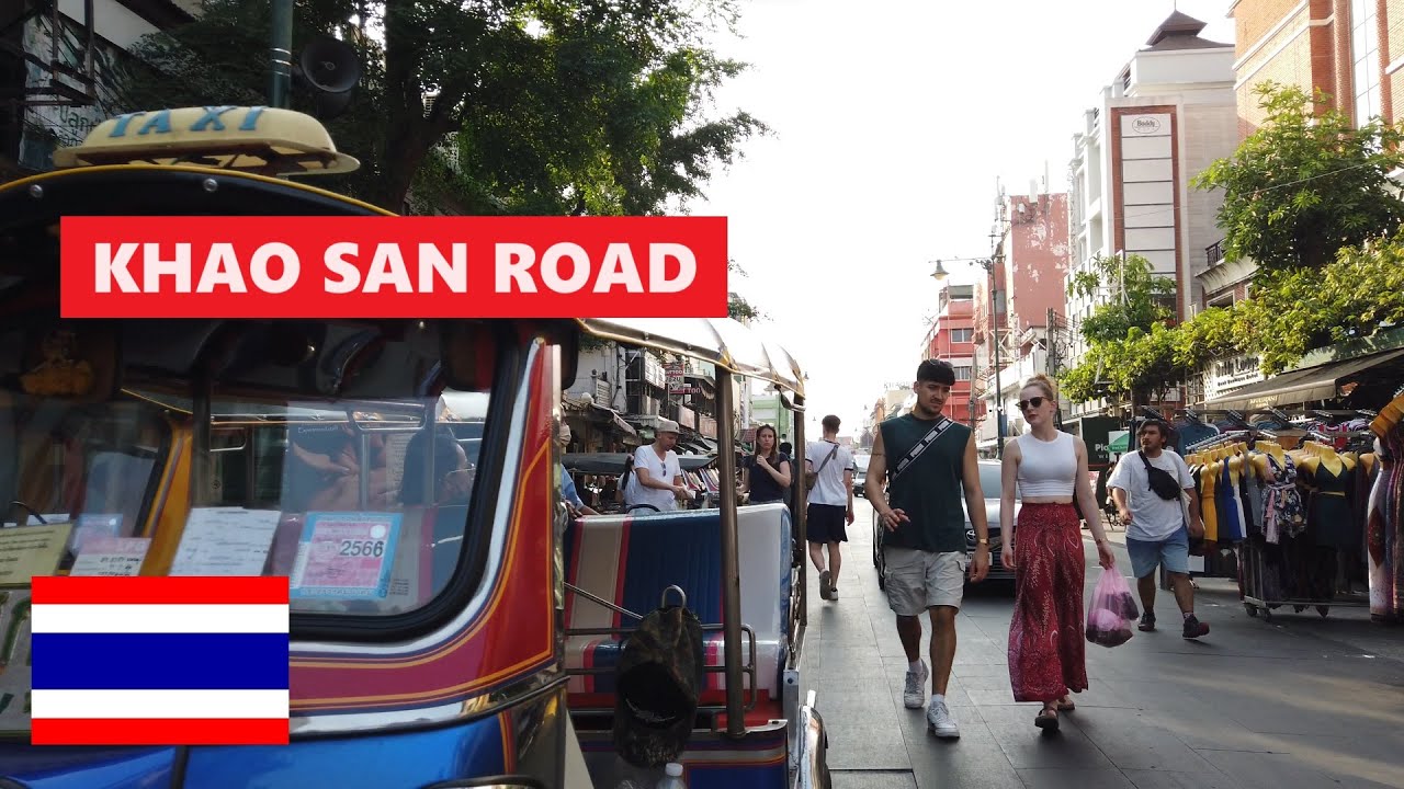 Bangkok | Khao San Road | Thailand Walking Tour (4K)