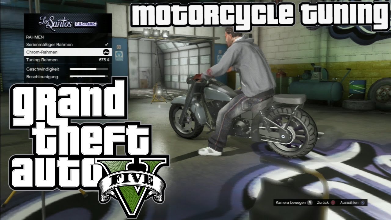 GTA 5 / GTA V Bike / Motorcycle tuning Customization Los Santos Customs - Gameplay Grand Theft Auto