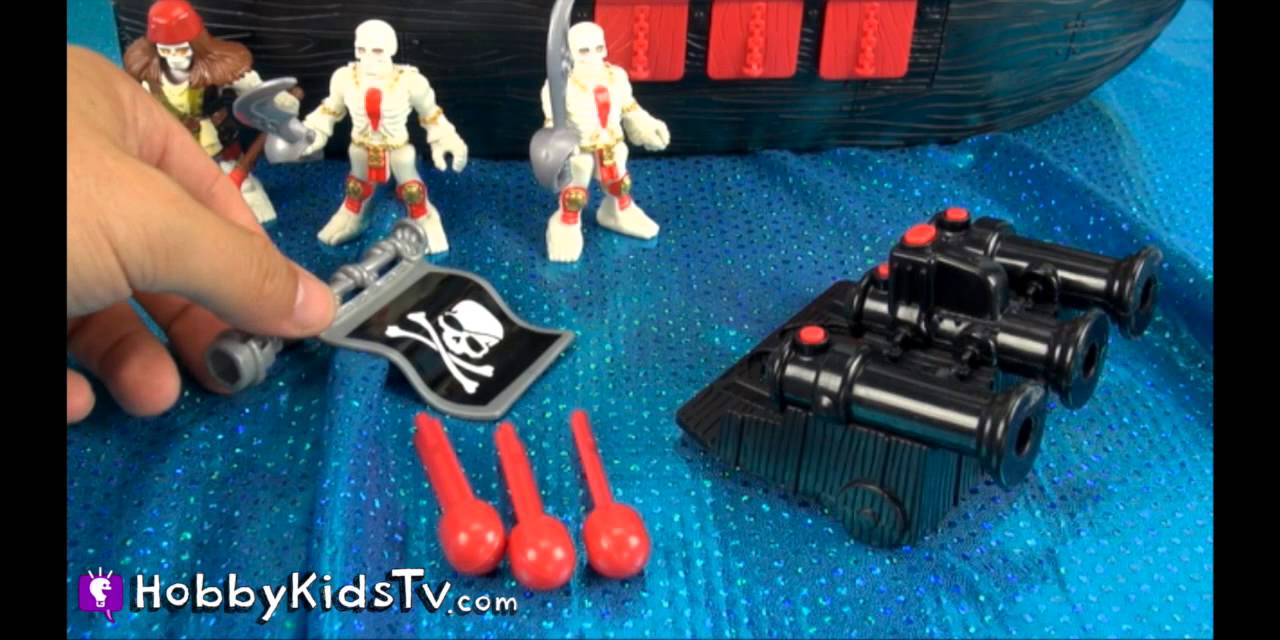 Imaginext SKELETON Pirate Ship Toy Review with HobbyKids