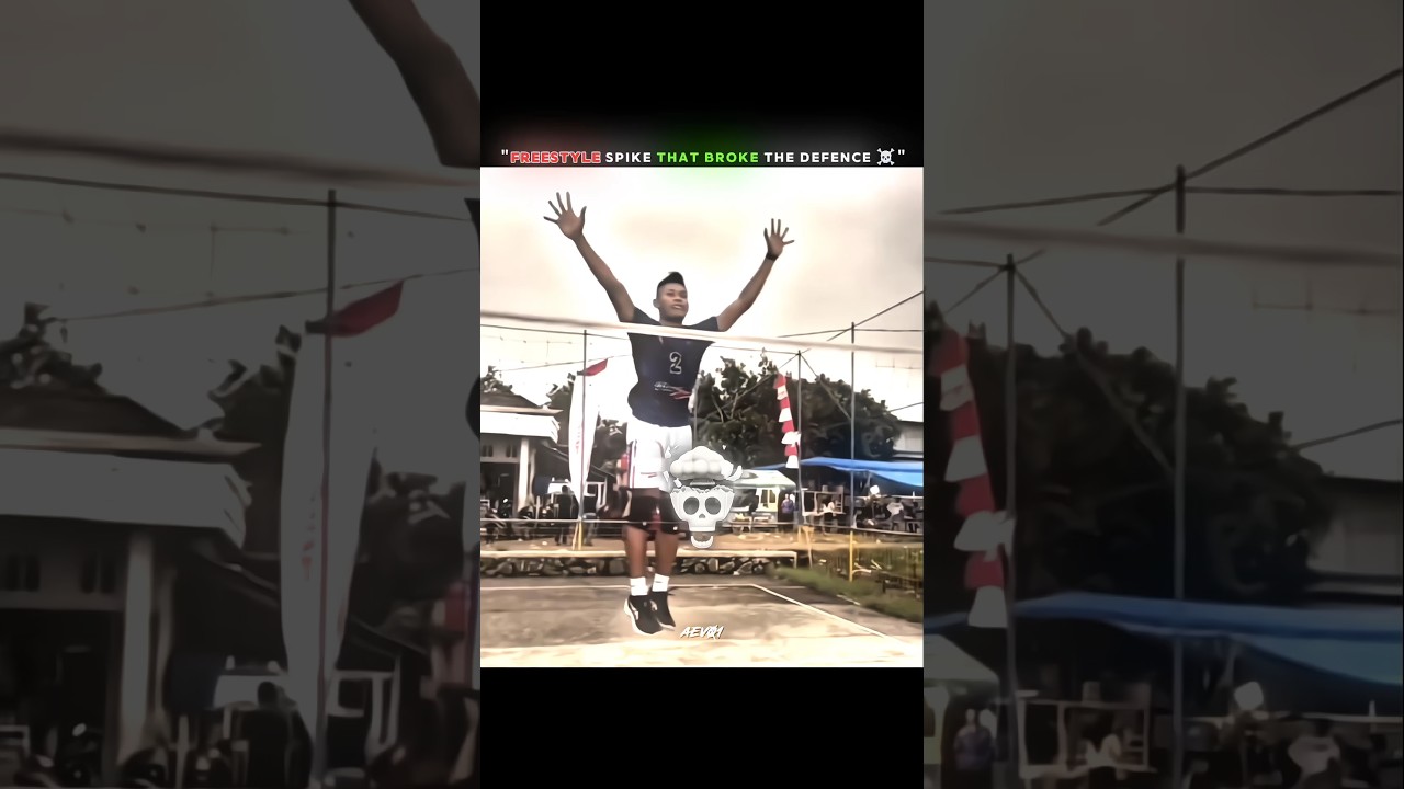 Freestyle spike that broke the defence ☠️🔥