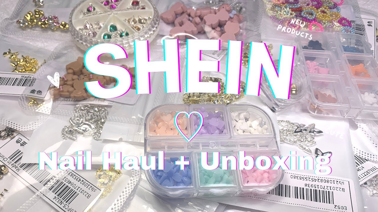 Shein Nail Charms Haul Unboxing ♡ NailholicStudio