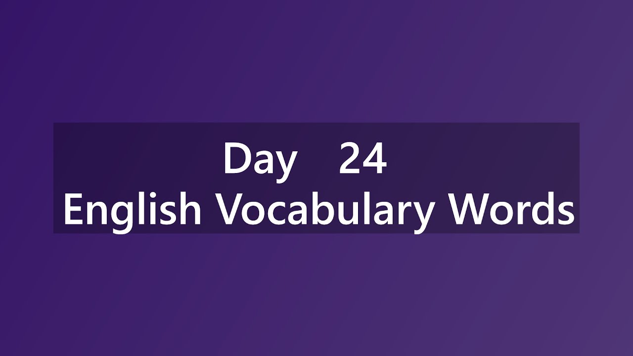 English Vocabulary Review