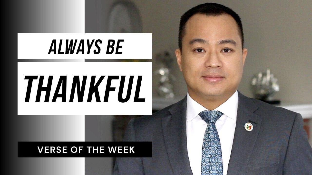 Always Be Thankful| Verse Of The Week