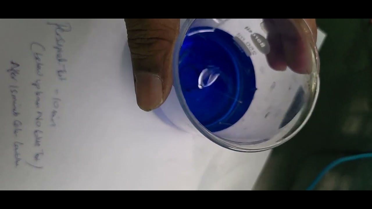 Per sulphate test for Elostomer cable with copper conductor.. After 15 mins 