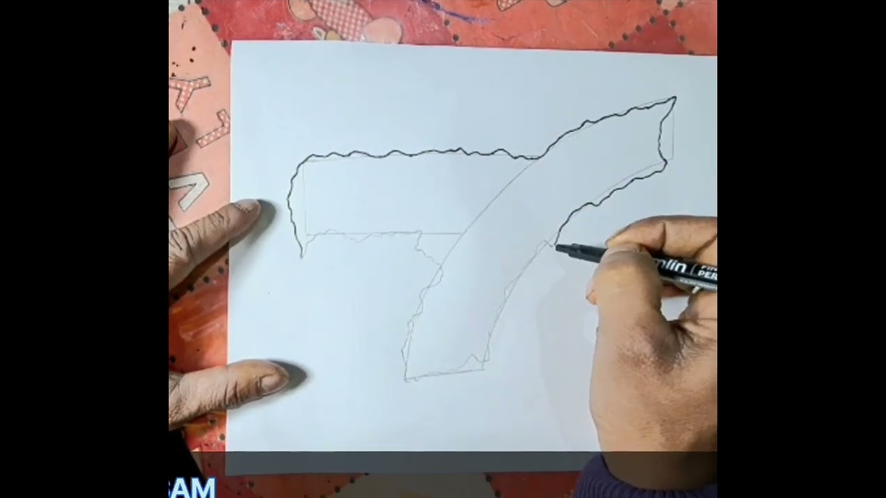 Assam Map | Easy Trick | Easy Mehod |Gyanjyoti Assam