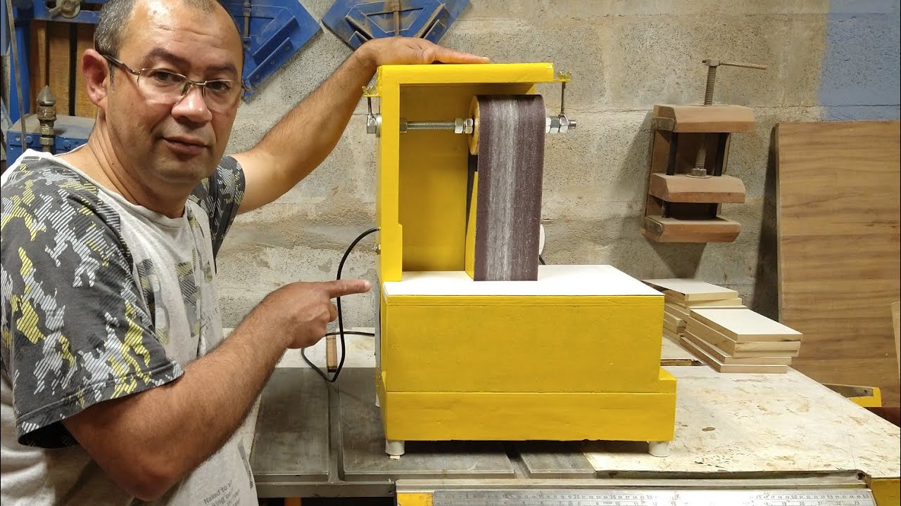 olha só essa lixadeira de Cinta a maís fácil de fazer,,belt sander the easiest to make