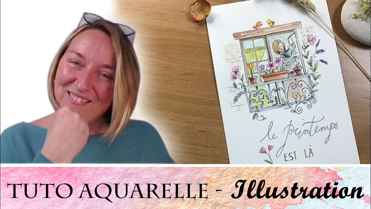 Tutoriel Aquarelle débutant – Peindre et dessiner une illustration printanière avec Virginie Lucas
