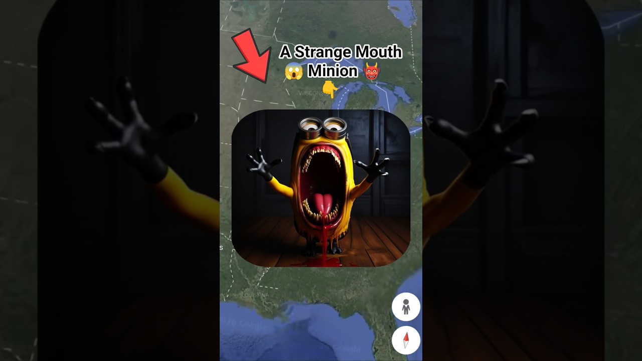I Found Strange Mouth👹😱🤯 Minion on google maps and google earth #bts #earth616 #mouth #minions 🌍