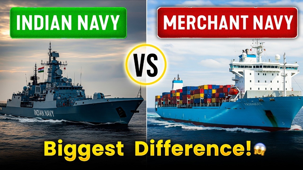 Indian Navy Vs Merchant Navy | Difference Between Merchant Navy & Indian Navy (2025)