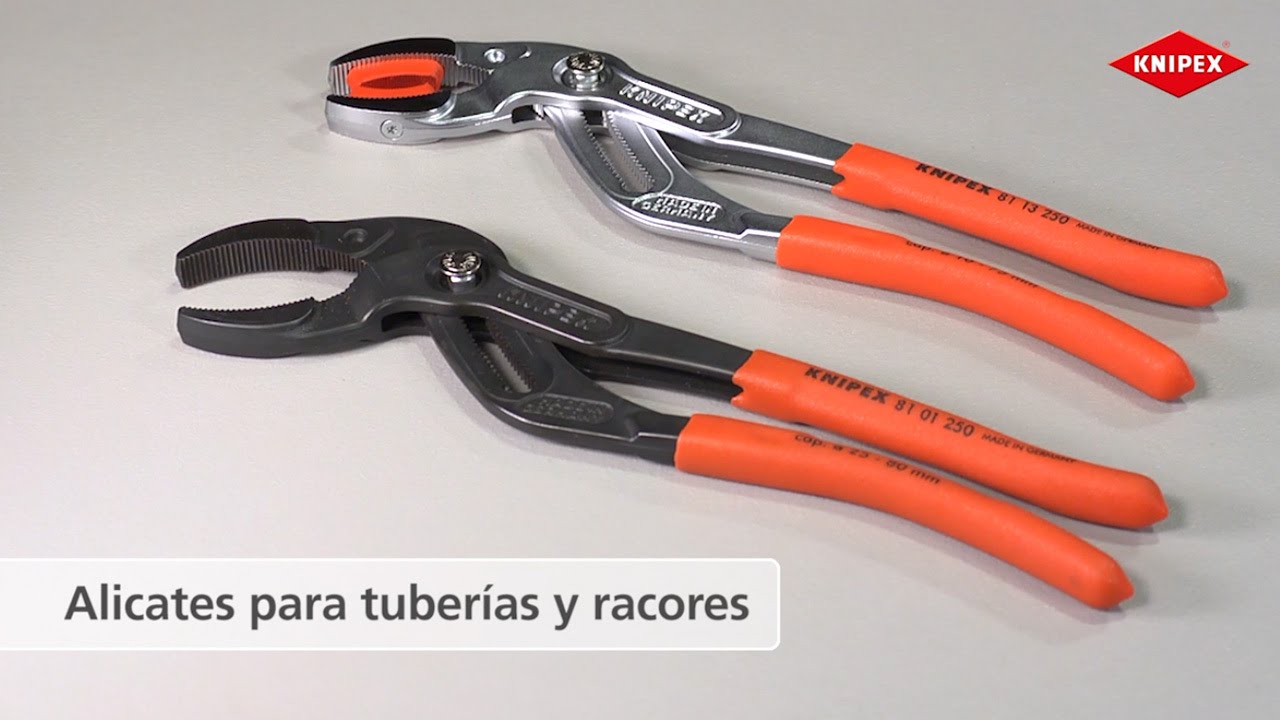 KNIPEX Tenazas para tuberías y racores para sifones, tubos de plástico y conectores