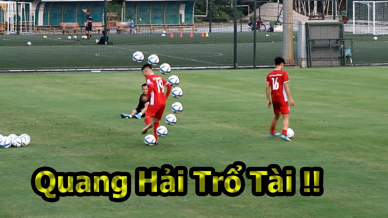 Thử Thách Bóng Đá với Quang Hải , Công Phượng  U23 Việt Nam quẩy skills ghi bàn như Ronaldo