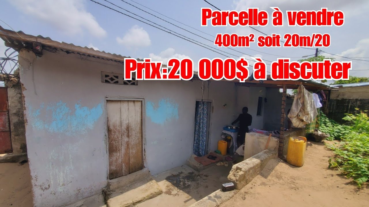 👉RDC/KINSHASA/PRIX:20 000$ À DISCUTER/PARCELLE MISE EN VENTE AVEC UNE MAISON DE 2 CHAMBRES 