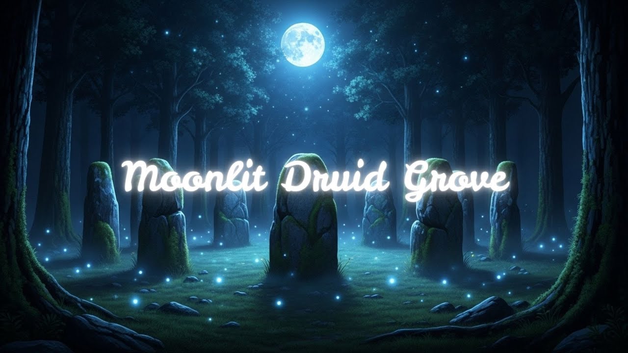 Moonlit Druid Grove 🌙 Celtic Flute Sounds for Deep Sleep