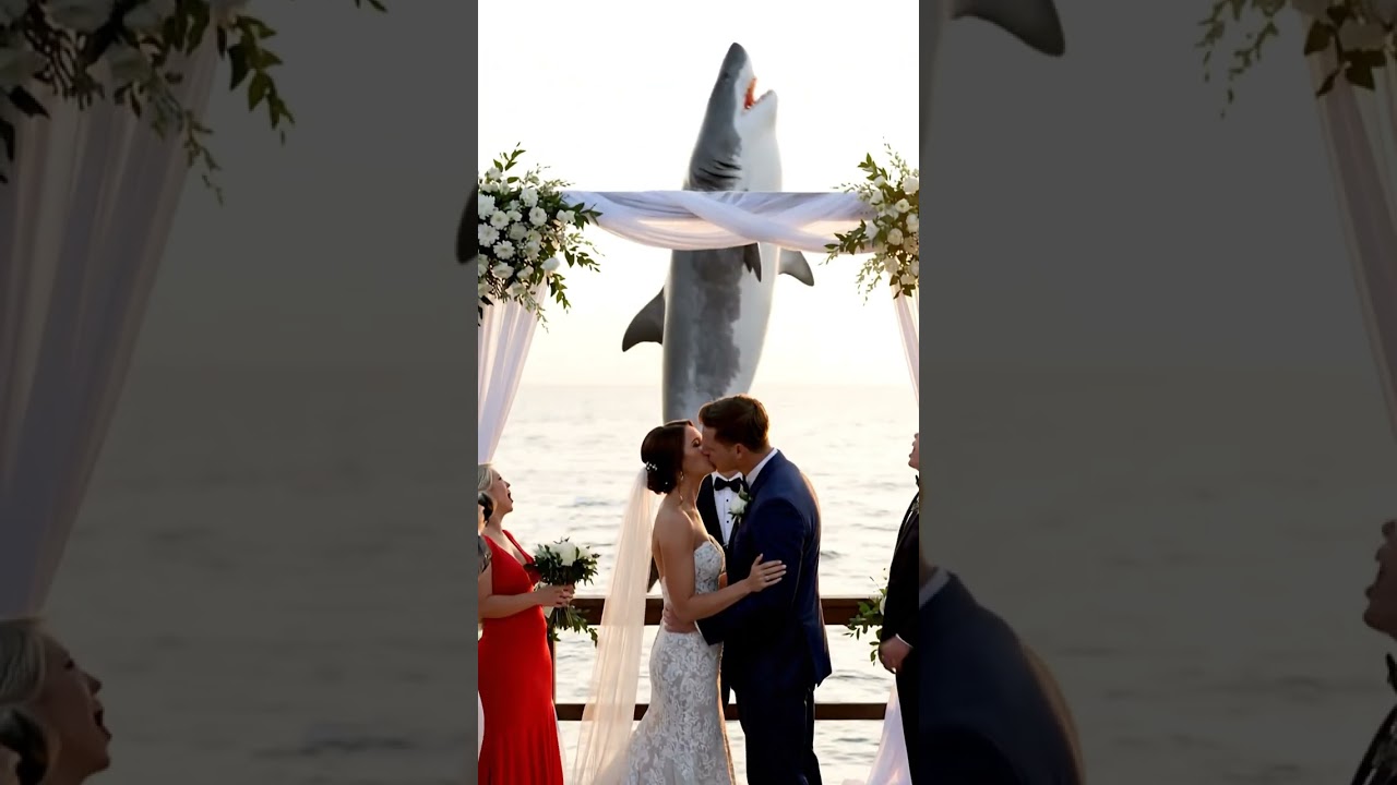 Is this the craziest wedding crasher ever? #shark