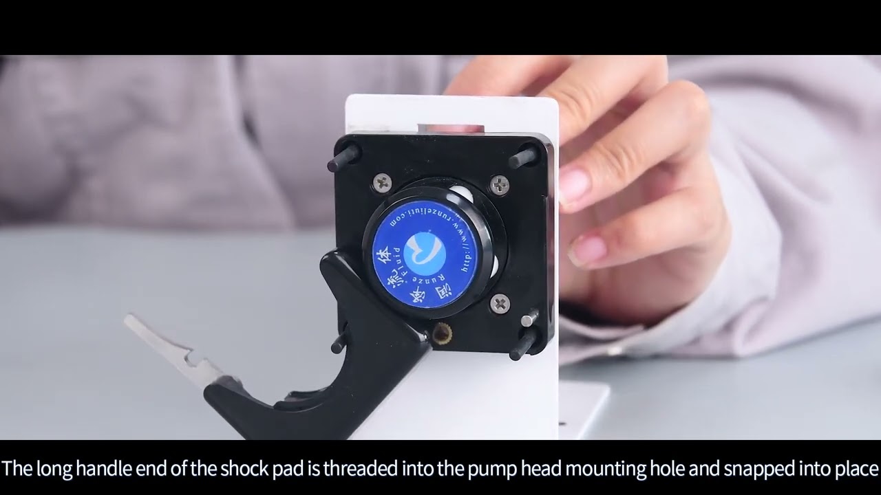 How to install shock pads on peristaltic pump