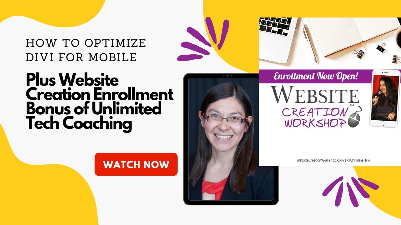 How to Optimize Divi for Mobile - Plus Website Creation Enrollment Bonus of Unlimited Tech Coaching