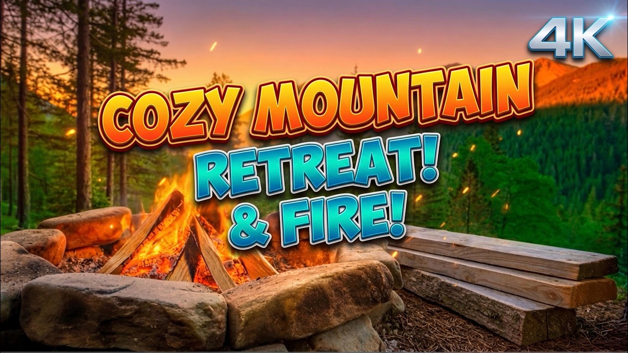 Relaxing Ambience  Fireplace 🟩 - Burning Fireplace & Crackling Fire Sounds (NO MUSIC)