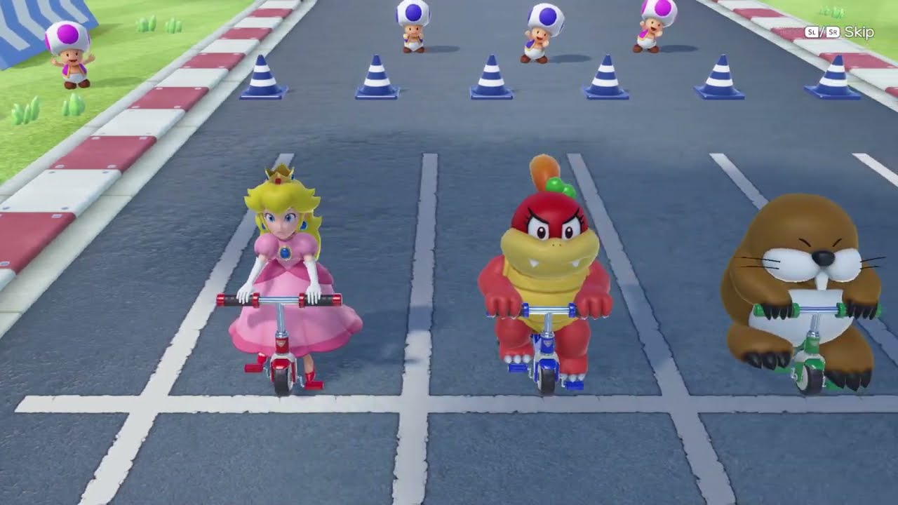 Super Mario Party  | Peach - Pom Pom vs Dry Bones -Monty Mole #108 Turn 10 Player 1
