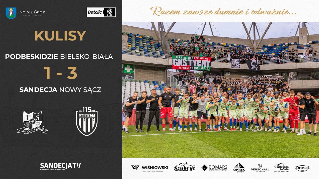 Podbeskidzie Bielsko-Biała - Sandecja Nowy Sącz 1:3 (0:1), kulisy meczu | 25.07.2025