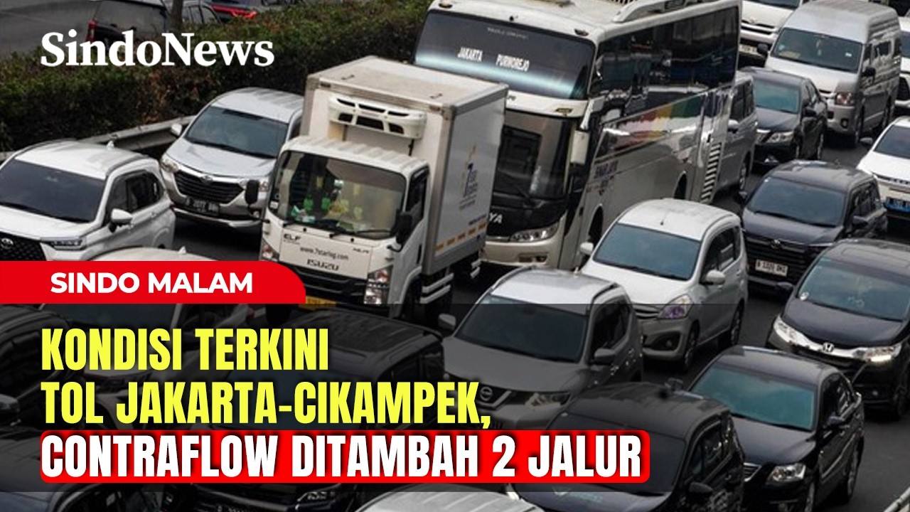 Kondisi Terkini Tol Japek , Contraflow Diperpanjang dari KM 47 hingga 65 | Sindo Malam | 21/03