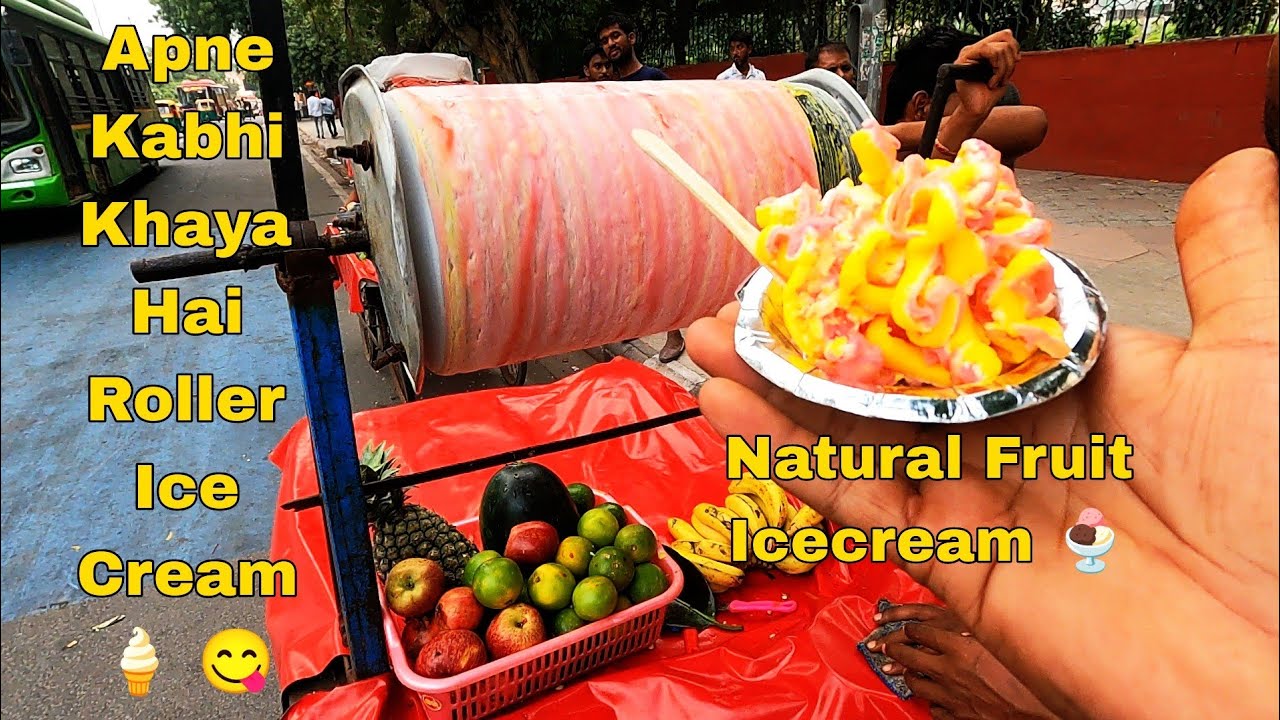 India's Famous Shaved Natural Fresh Fruit Ice Cream | Delhi Street Food | Indian Street Food Recipe
