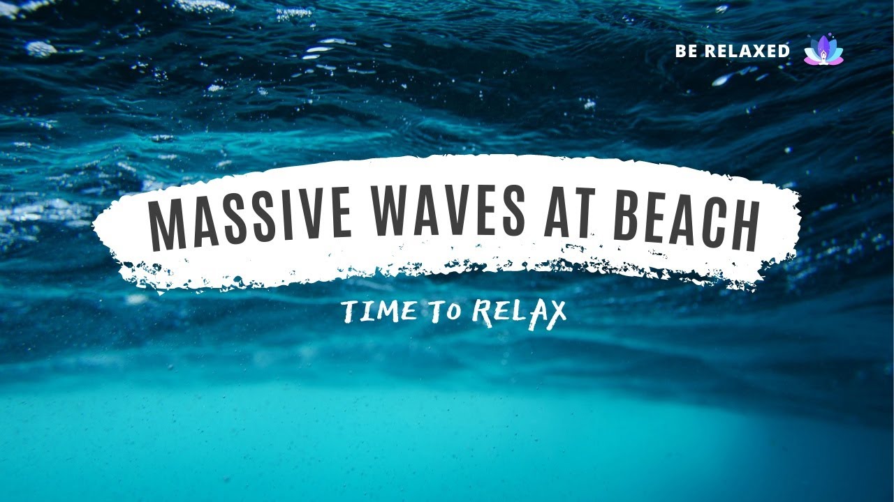 Gale force wind | Relax music with massive waves at beach | Be Relaxed