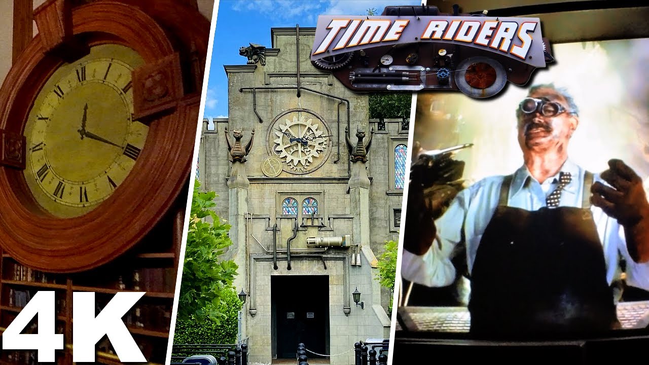 Time Riders (Simulator Ride featuring John Cleese) [On-Ride with Queue 4K POV] - Movie Park Germany