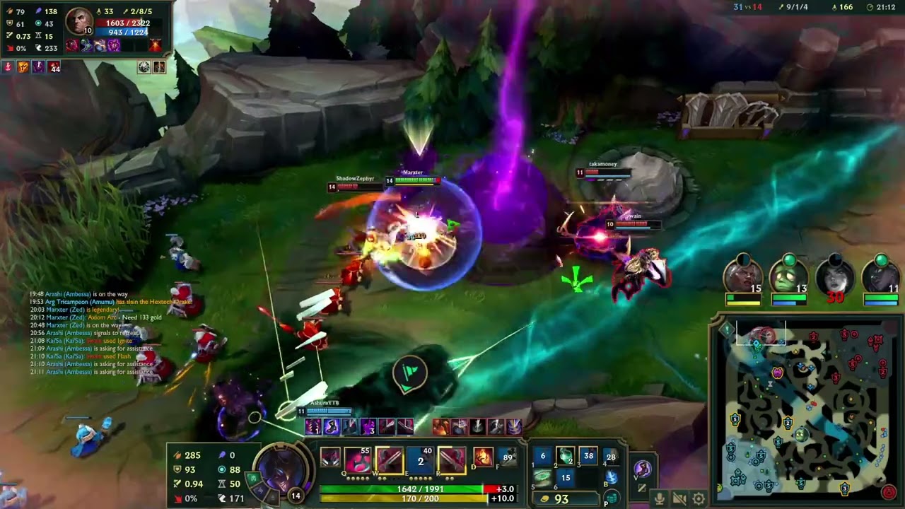 Highlight - League of Legends - Zed - 19/3/9 - 5v5 Ranked Solo - Win - 3:51am