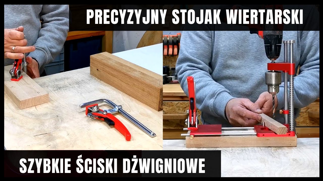 Szybkie ściski dźwigniowe + Precyzyjny stojak wiertarski - NARZĘDZIA Z BANGGOOD