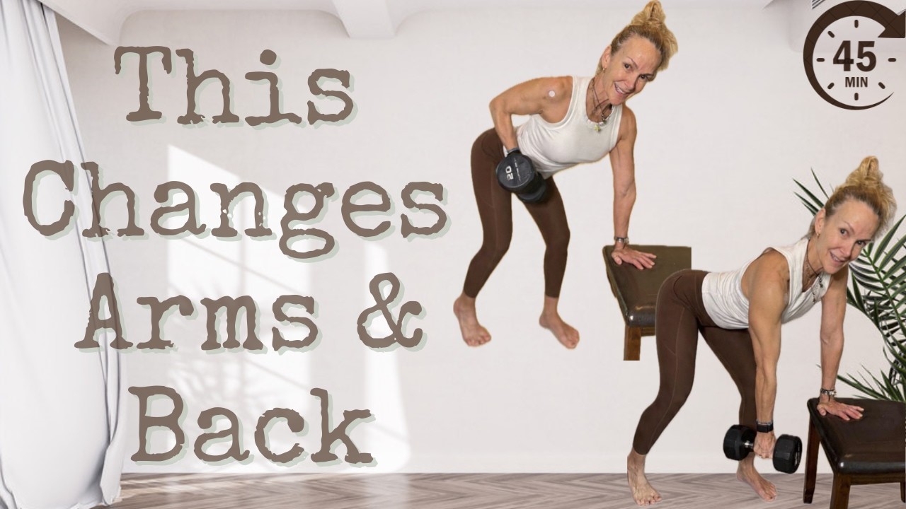 Back & Biceps Workout for Women 40+ | Sculpted Arms & Strong Back (All Dumbbells)