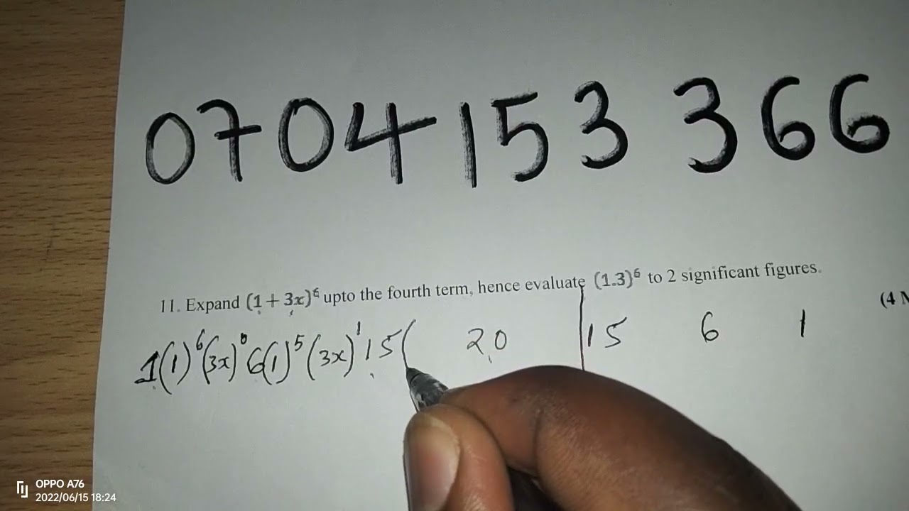 BINOMIAL EXPANSIONS AND APPLICATIONS IN NUMERICAL CASES