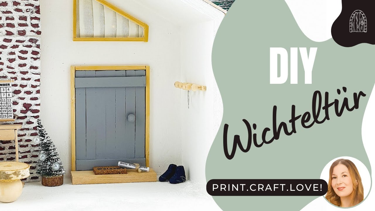 Bastel deine Wichteltür selbst - einfach & schnell mit Holzeisstielen | Wichtel DIY Ideen