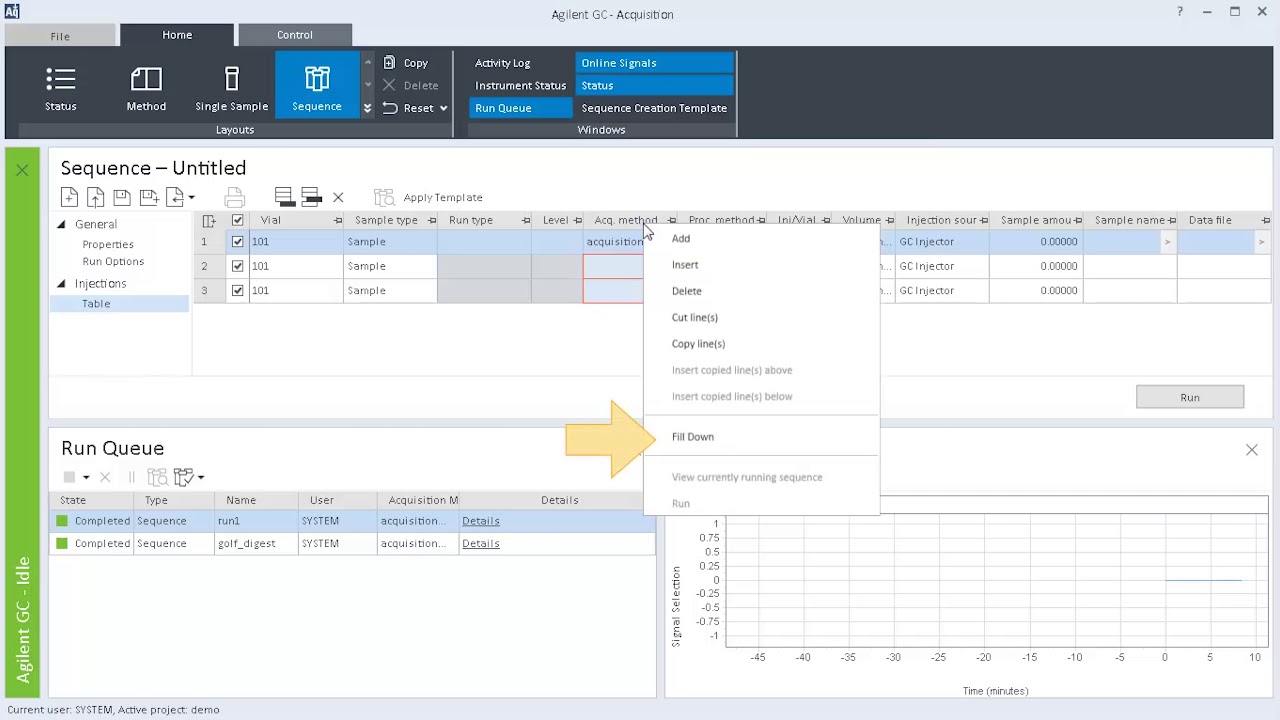 How to create a sequence in OpenLab CDS