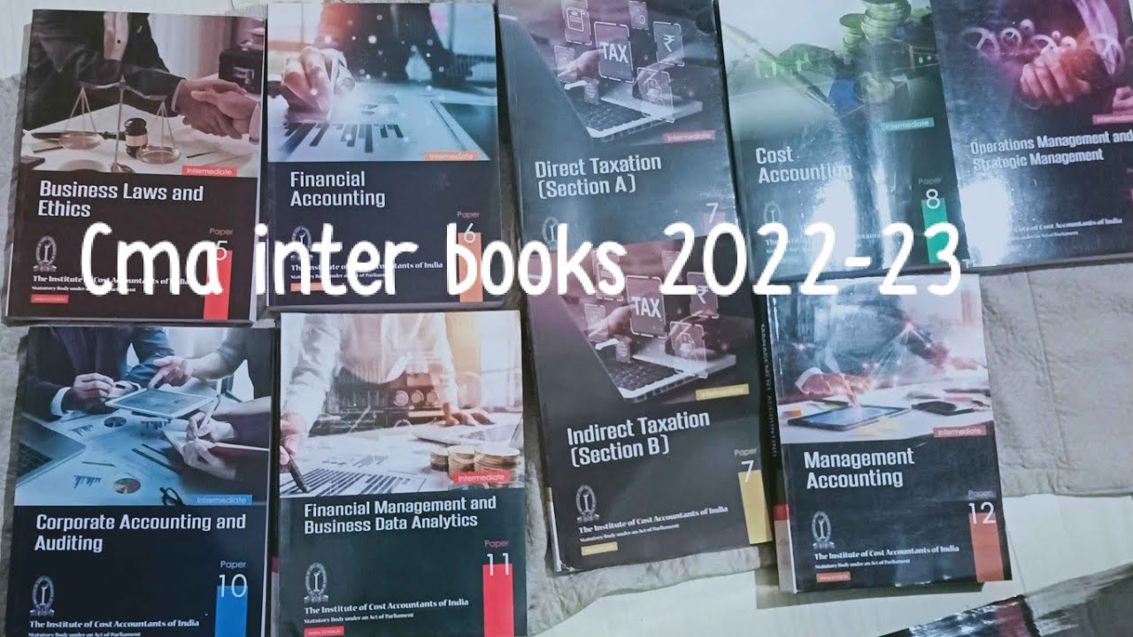 CMA Inter New Books Unboxing 2022 for june 2023 term ..