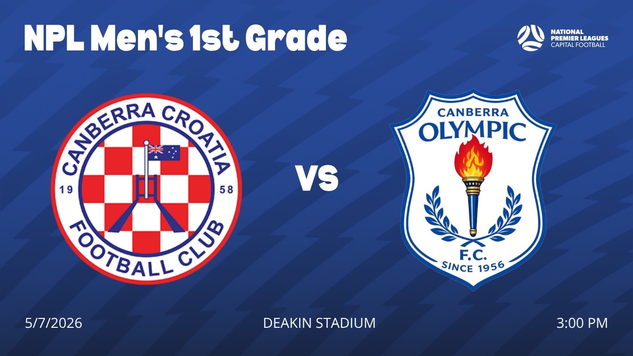 NPLM 1st Grade Round 16 | Canberra Croatia vs Canberra Olympic | LIVE