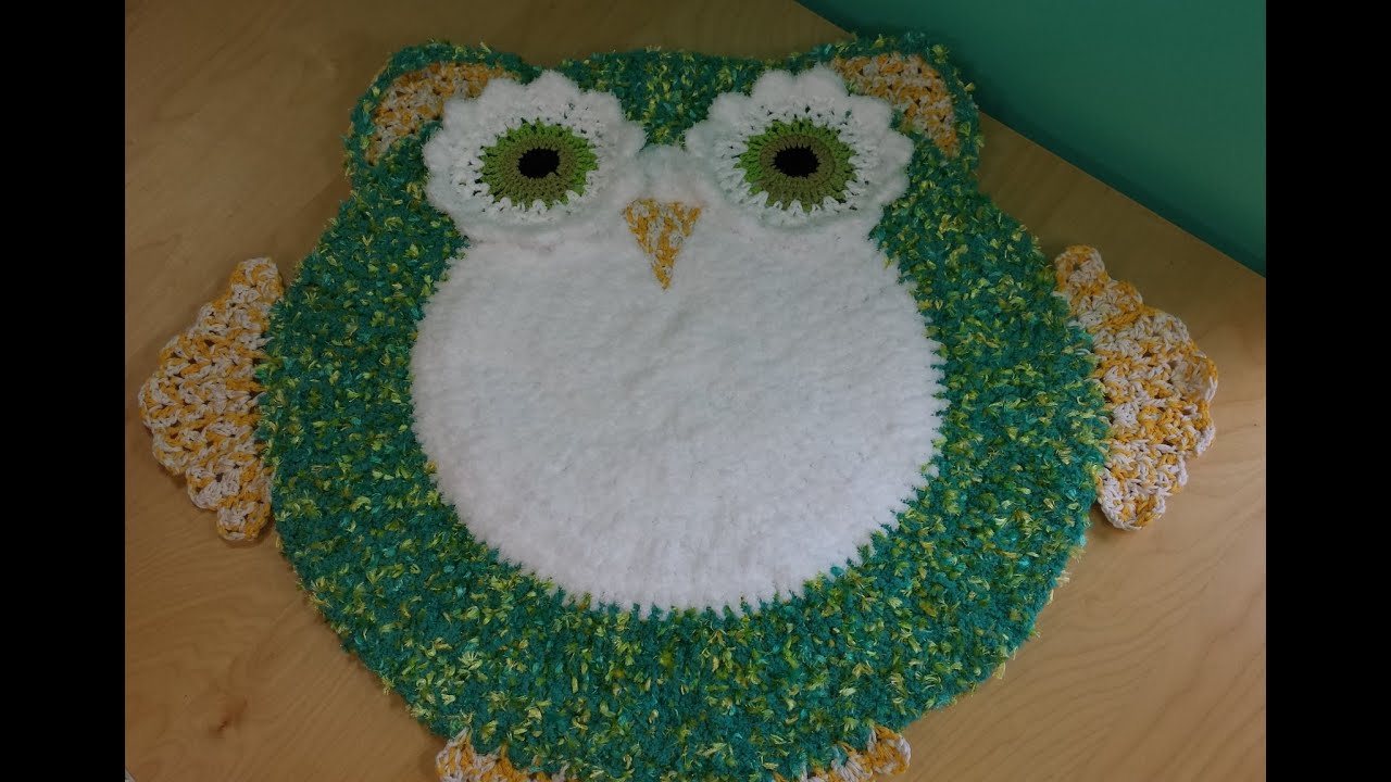 Crochet area rug owl for baby's room part #2