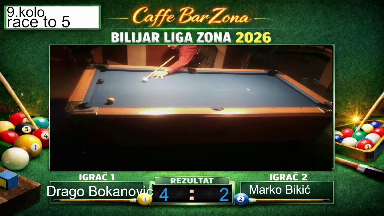 Bilijar liga Zona 2026.