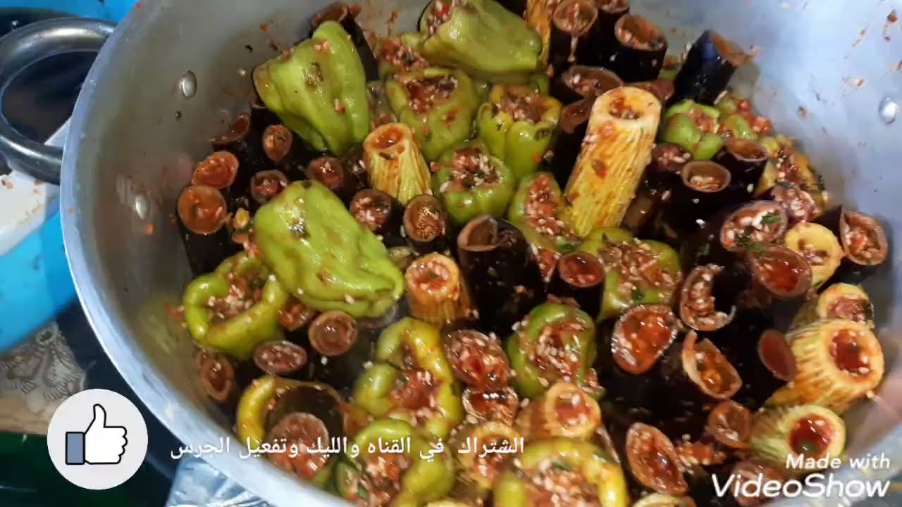 طريقه عمل محشي بتنجان وكوسه وفلفل واحله خلطت محشي