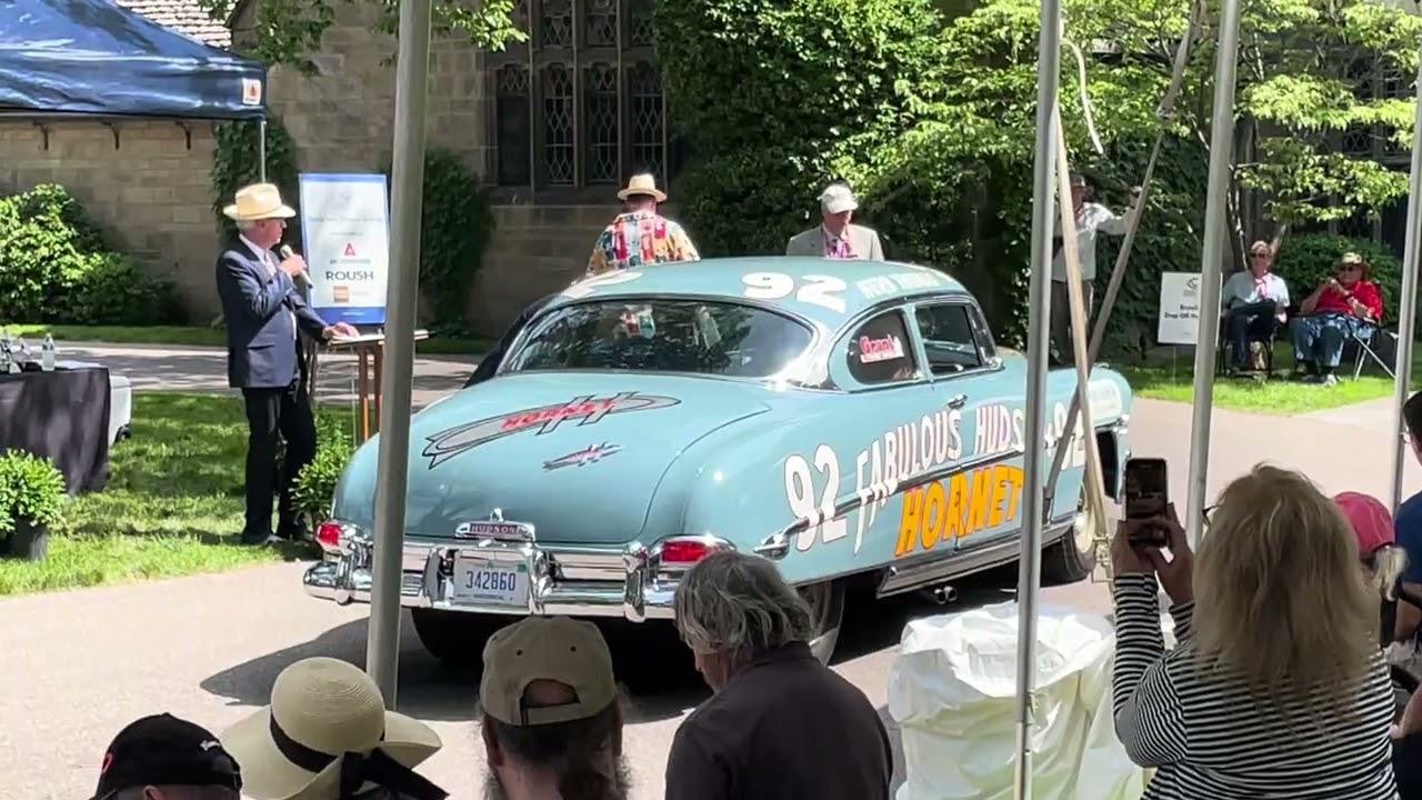 Story behind the 1952 Hudson Hornet NASCAR race car at 2022 EyesOnDesign Car Show @ Ford House