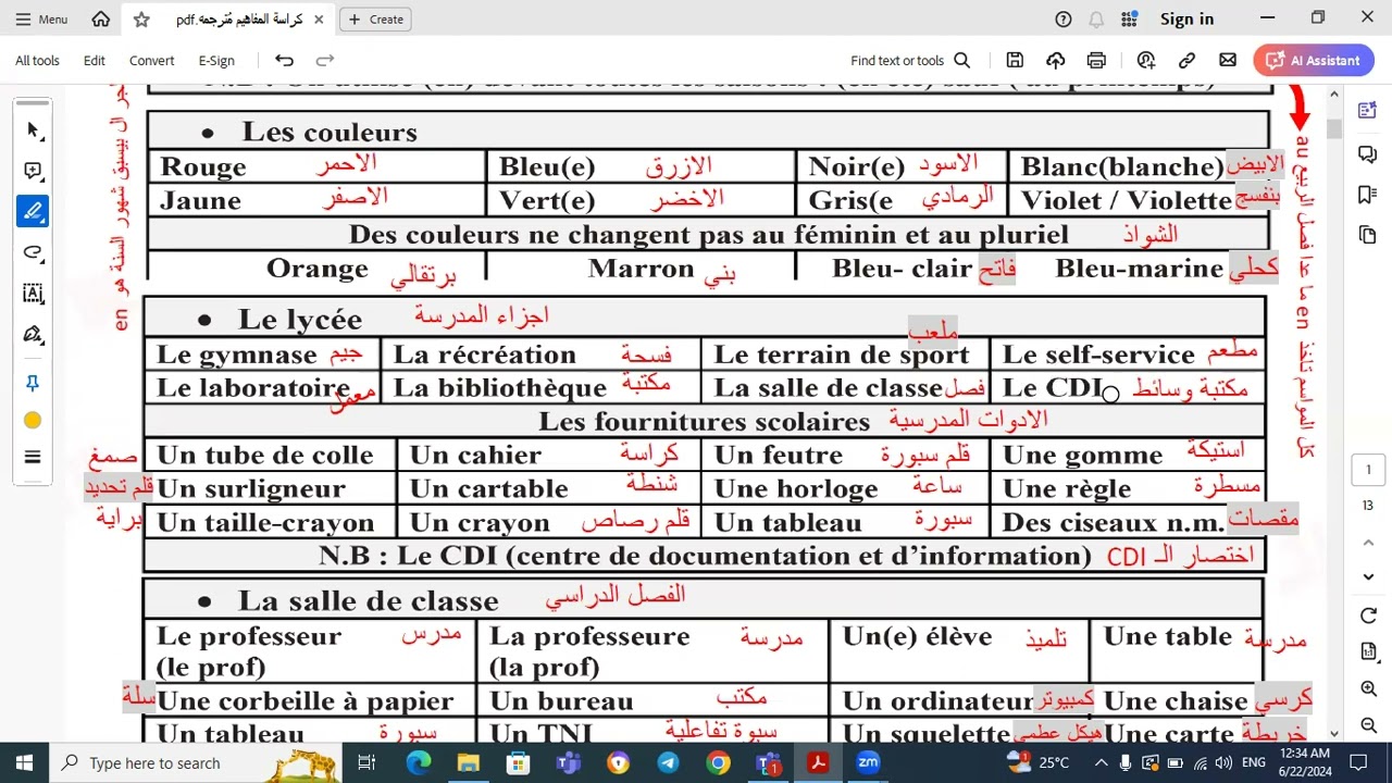 شرح الجزء الأول من كراسة المفاهيم#لغة فرنسية#ثانوية عامة