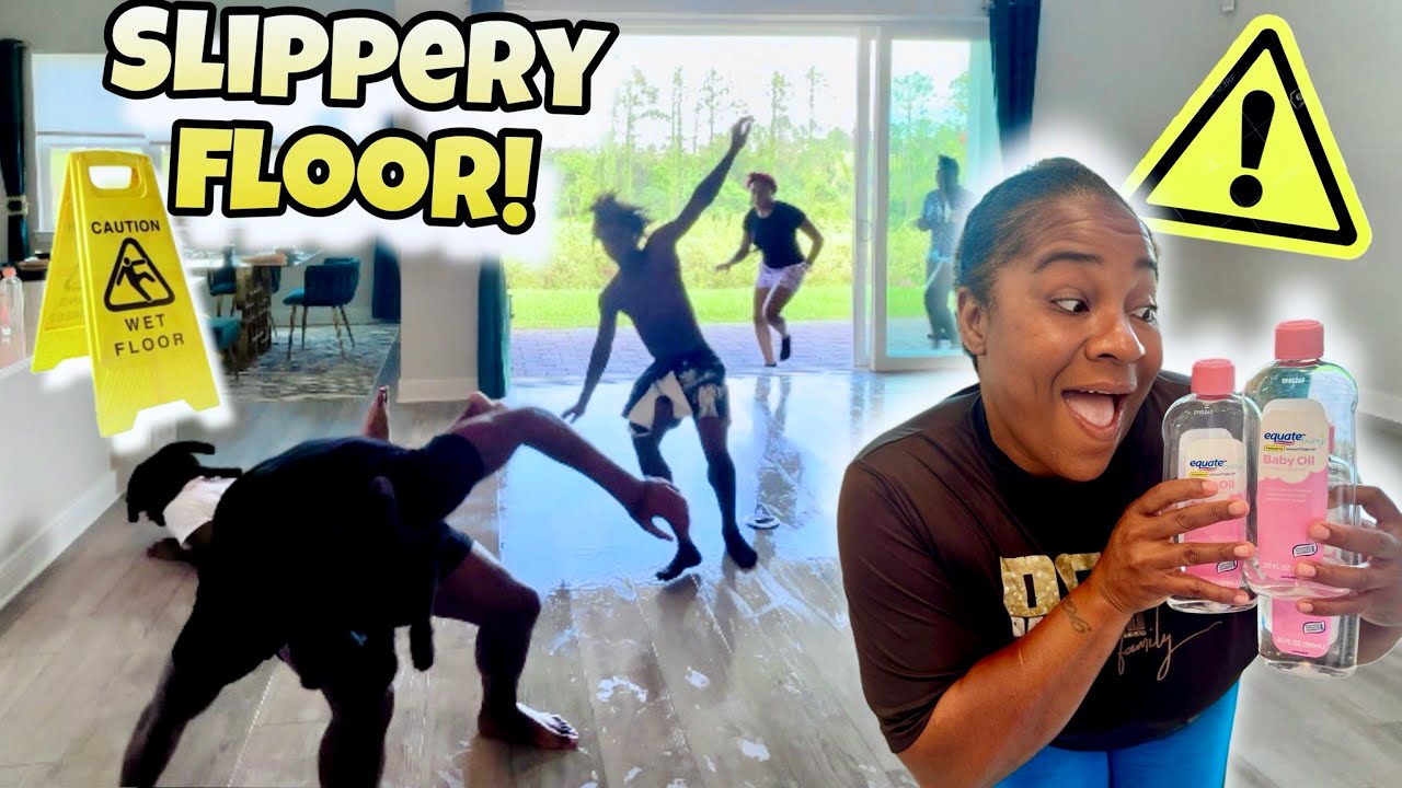 SLIPPERY FLOOR PRANK (EXTREMELY HILARIOUS)