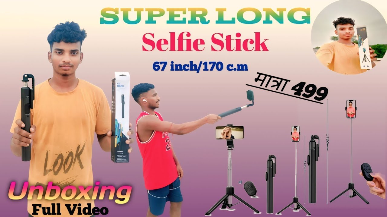 Hold up Super Long Selfie Stick Tripod,... 