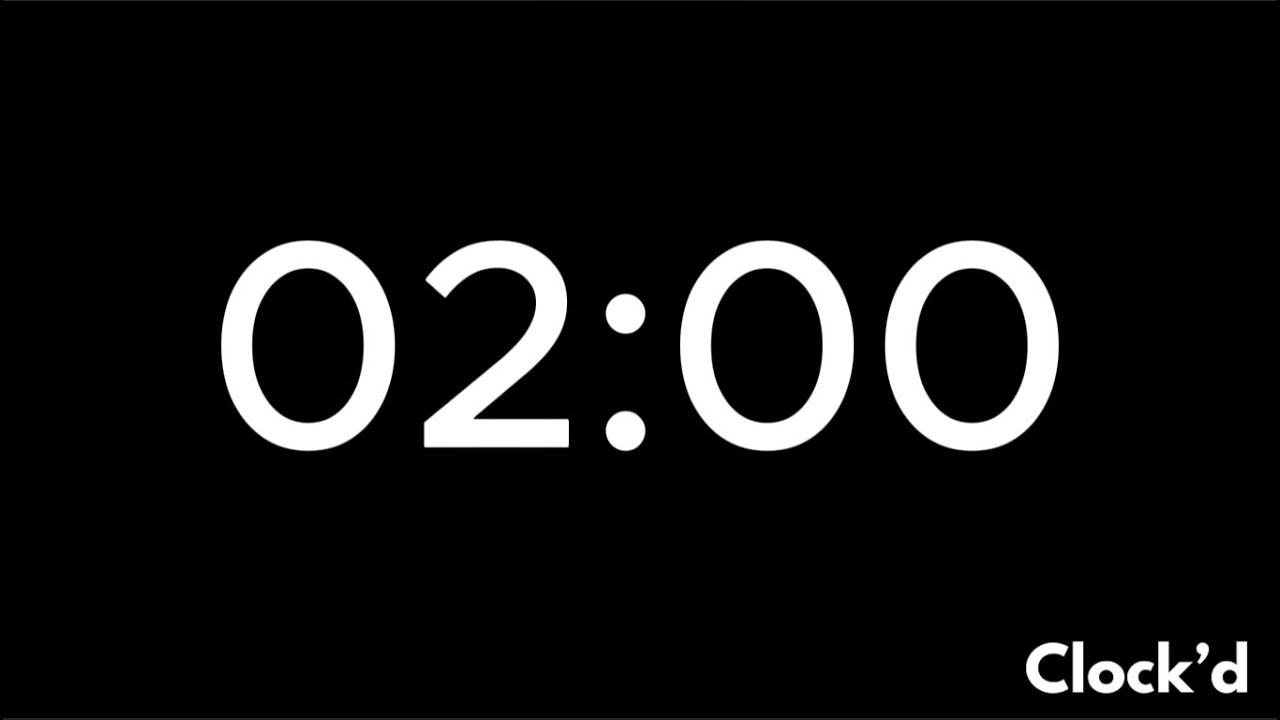 2 Minute Timer | Dark Mode | Clock'd