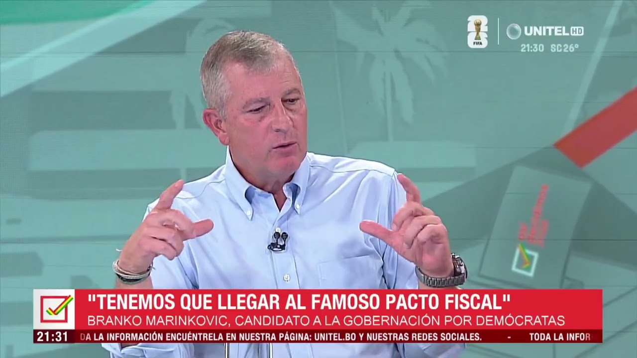 “Santa Cruz tiene que tener un sistema impositivo”, dice Branko Marinkovic
