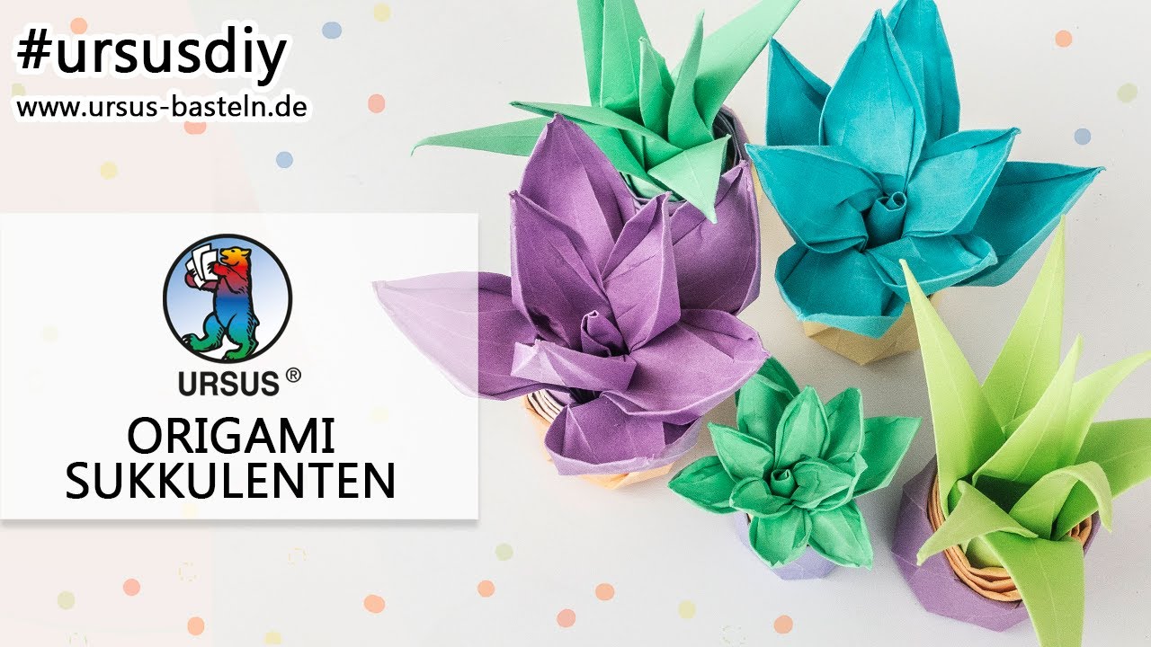 𝙋𝙖𝙨𝙩𝙚𝙡𝙡 𝙊𝙧𝙞𝙜𝙖𝙢𝙞 𝙎𝙪𝙠𝙠𝙪𝙡𝙚𝙣𝙩𝙚𝙣 | Origami Pot Plant | DIY Tutorial Faltanleitung