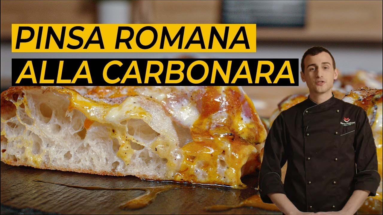 Come fare la PINSA ROMANA alla CARBONARA! (in 4K)