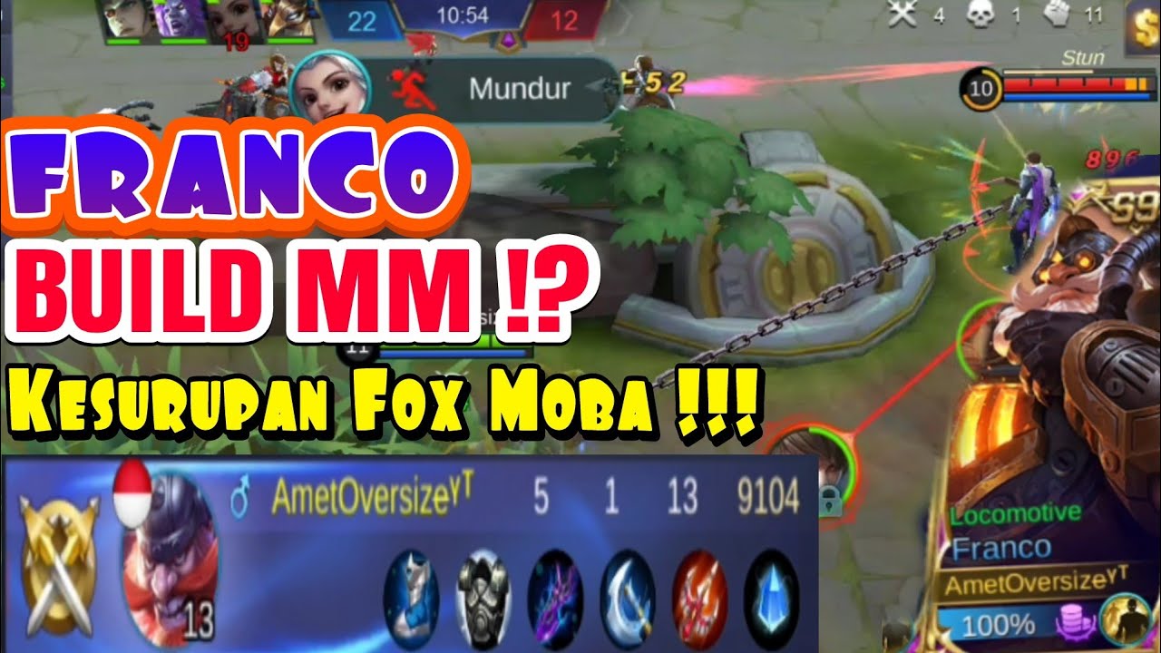 FRANCO BUILD MARKSMAN, KESURUPAN FOX MOBA !! MOBILE LEGENDS INDONESIA