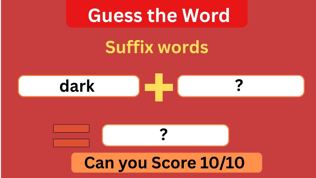 Suffix Quiz | Add the Correct Suffix | English Grammar Test I Improve Your English I