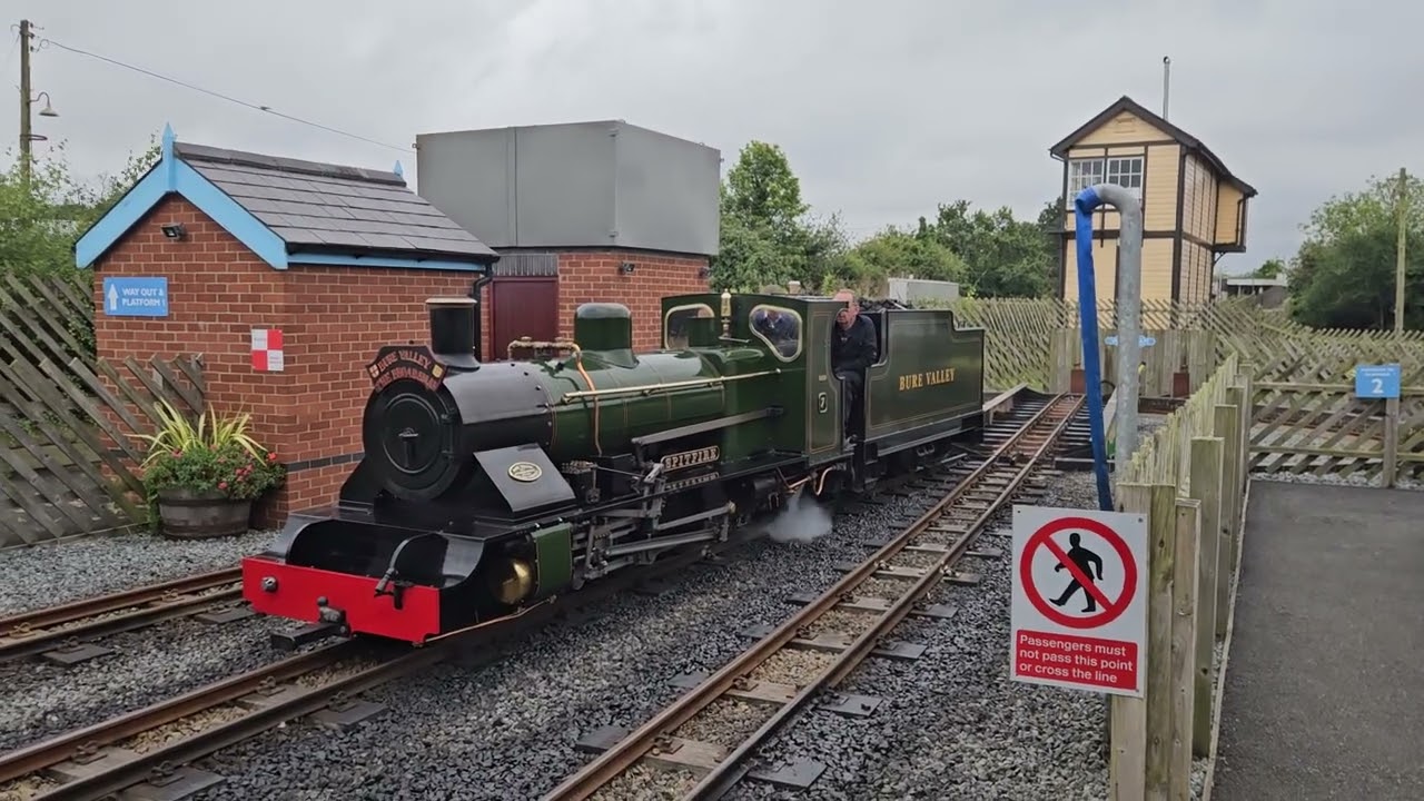 Bure Valley Railway No. 7 'Spitfire' Running Round Her Train at Wroxham Station.