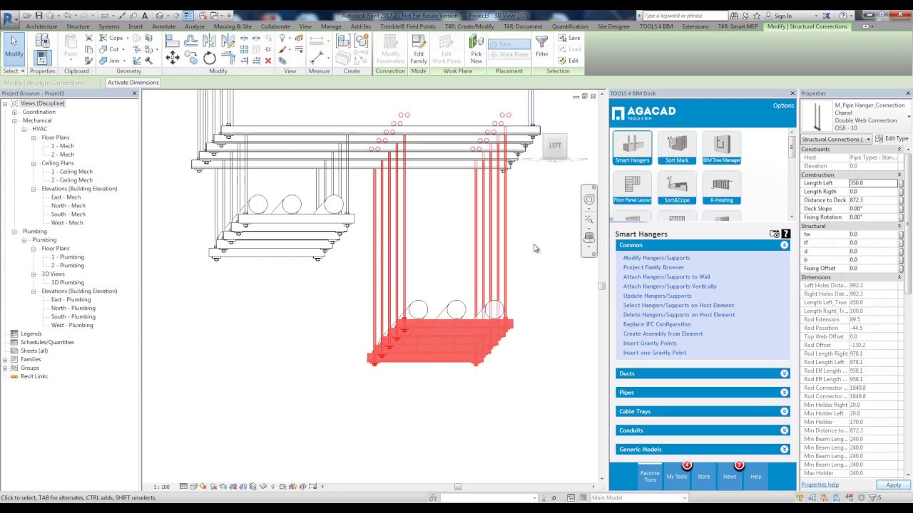 How to Create a Duct/Pipe Combo Hanger
